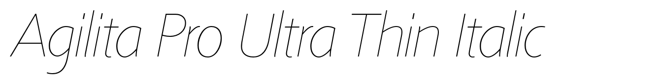 Agilita Pro Ultra Thin Italic